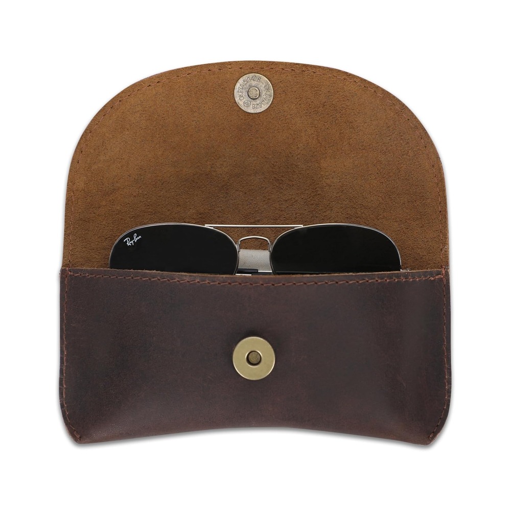 Custom Leather Eye Glass Cover Personalized Eyewear Holder