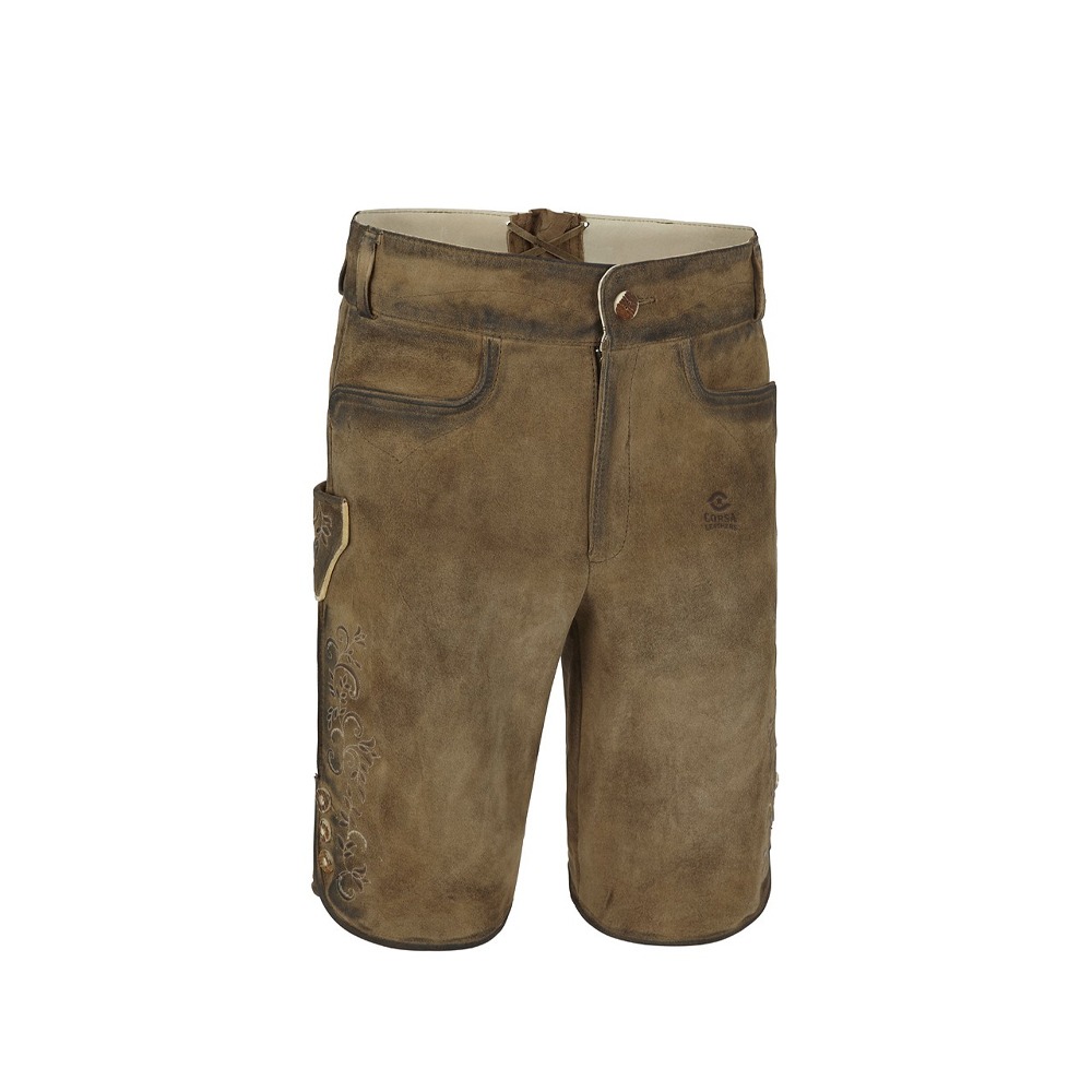Stretch Fit Bavarian Suede Shorts – Modern Comfort in Classic Oktoberfest Style
