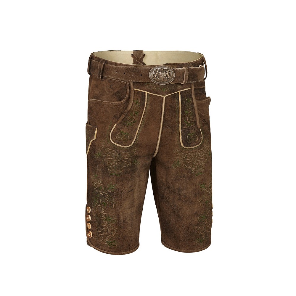 Luxury Bavarian Suede Shorts – Tailored German Lederhosen Bottoms for Men