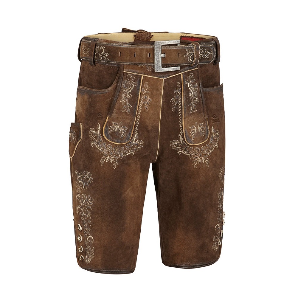 Handmade Bavarian Leather Shorts – Premium Suede Oktoberfest Apparel