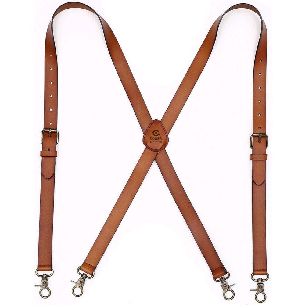 Traditional Western Suspenders Durable Ranch Wear for Cowboys & Cowgirls