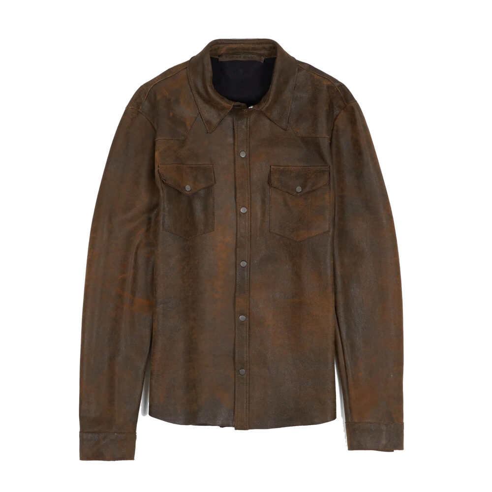 Western Leather Shirts Classic Cowboy Style Apparel for Ranch & Rodeo Wear