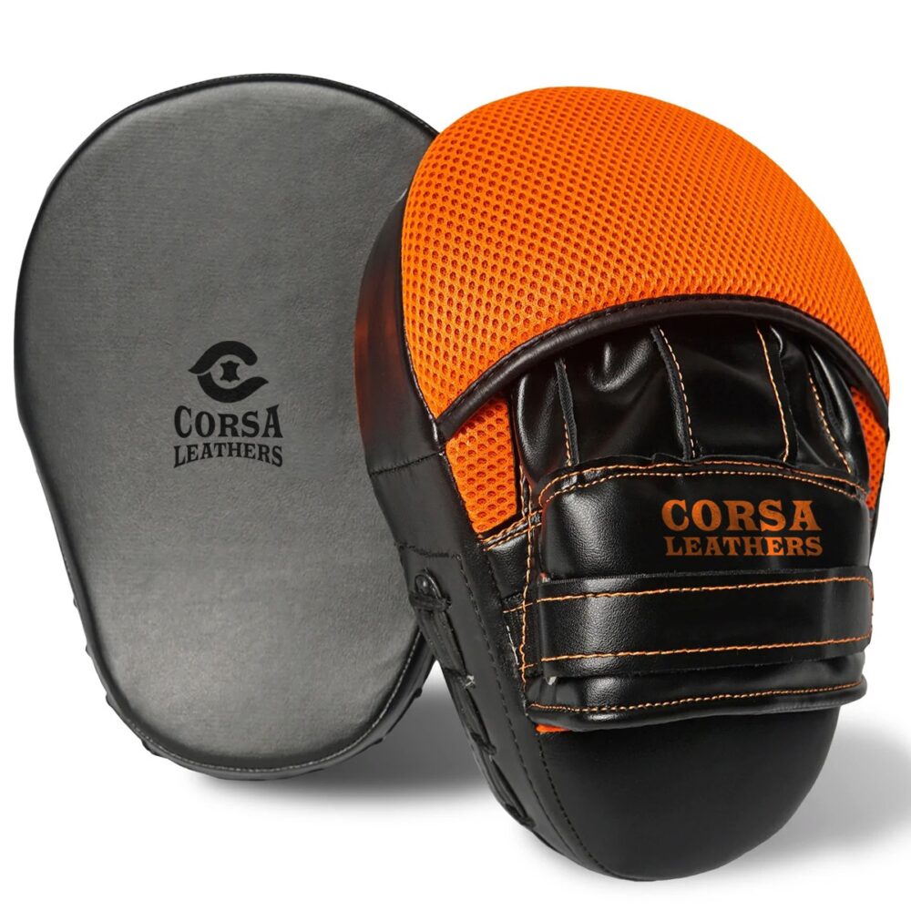 Leather Boxing Mitts Designed for Professional Coaches