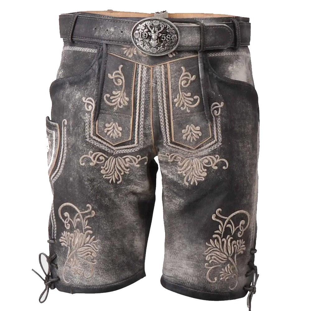 Custom Bavarian Long Shorts Logo Branded Leather Apparel Manufacturer