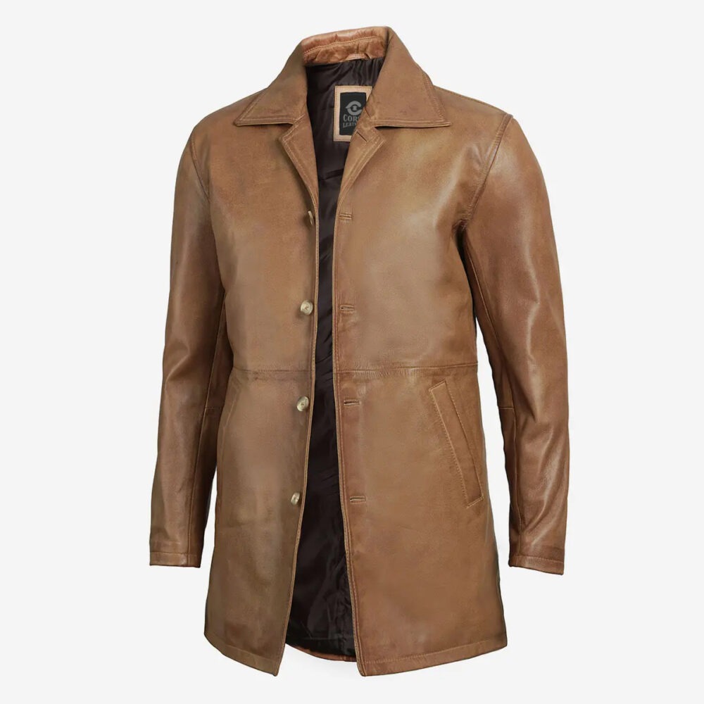 Classic Leather Coat Durable Winter Apparel for Men & Women