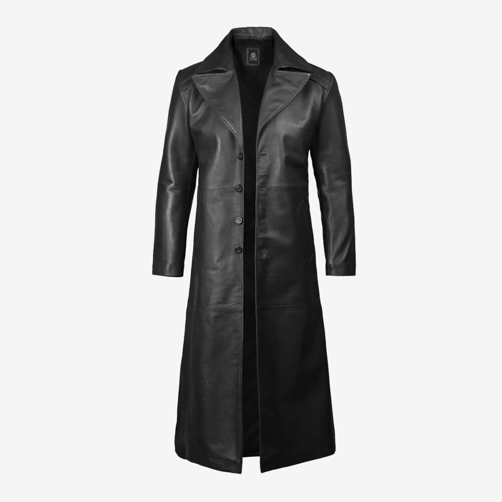 Handmade Leather Coat Authentic Cowboy Style Long-Lasting Outerwear