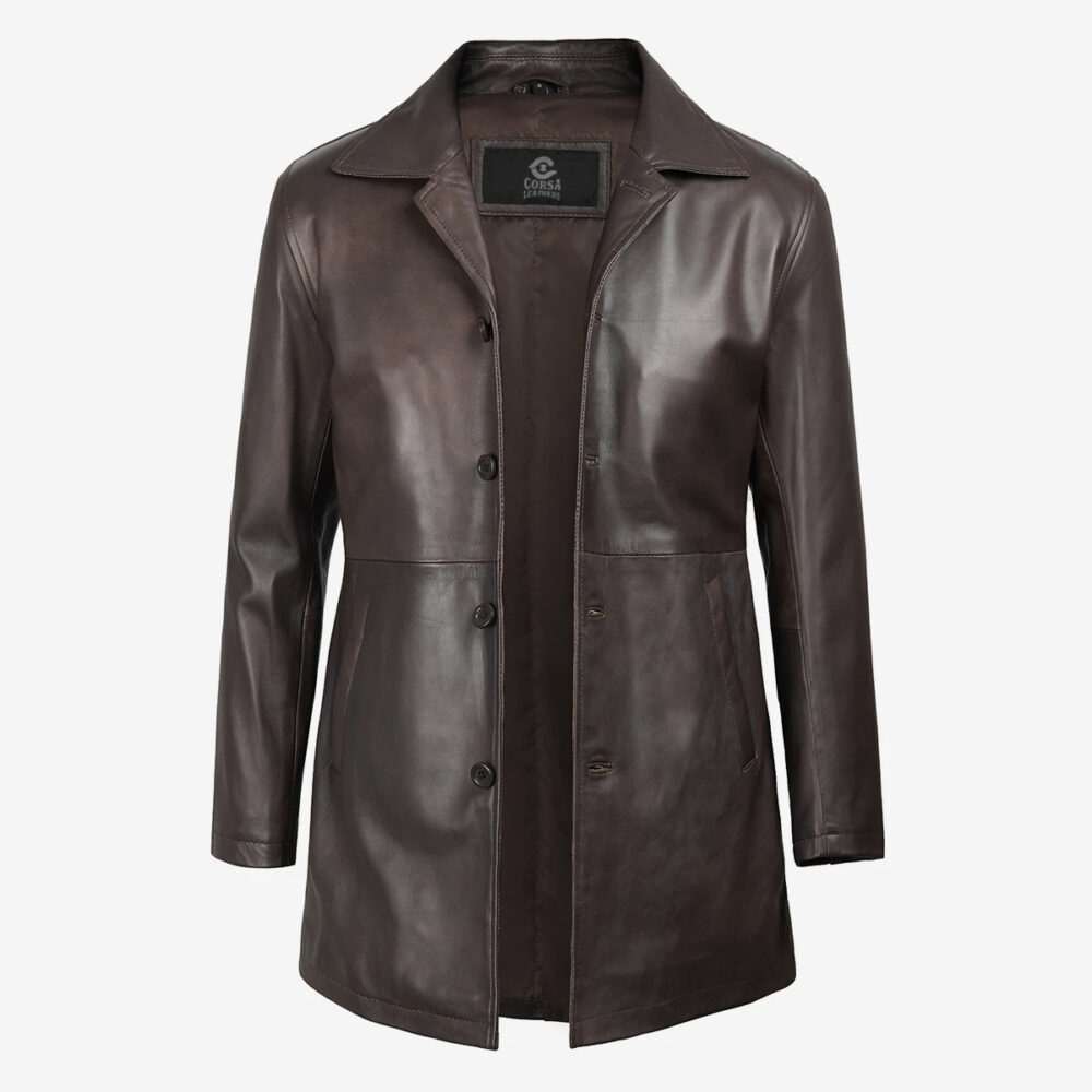 Genuine Leather Coat Stylish Ranch Wear for Outdoor Work & Casual Fashion