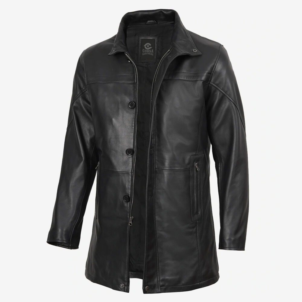 Long Leather Coat – Elegant & Stylish Winter Wear