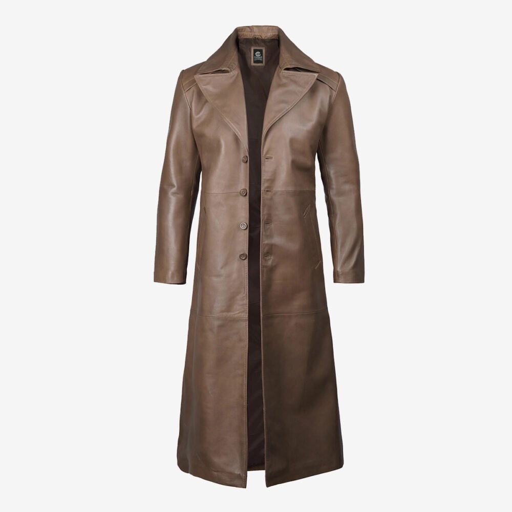 Heavy-Duty Leather Coat – Durable Option for Outdoor & Workwear