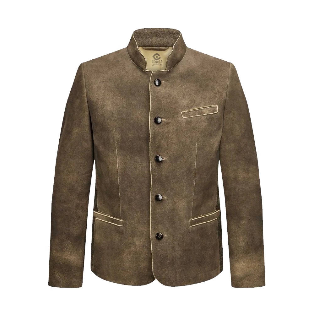 Rustic Bavarian Jacket Vintage-Inspired Western and Cultural Fashion