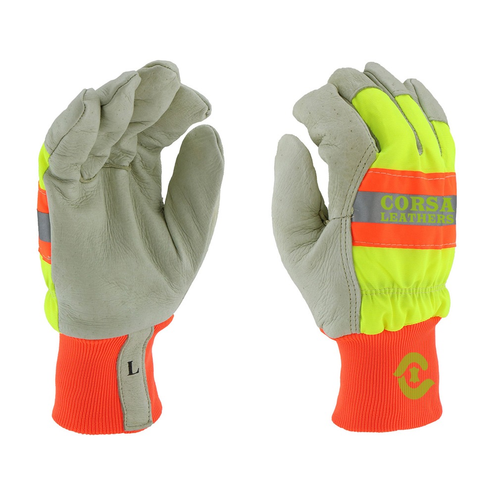 Wholesale Hi-Viz Leather Gloves  Bulk Supply for Companies Worldwide