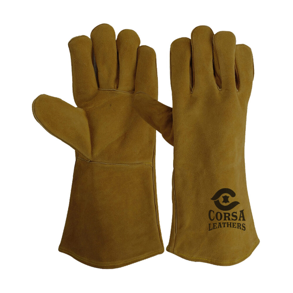 Kevlar-Lined Welding Gloves Heat & Cut Resistant Safety Gear