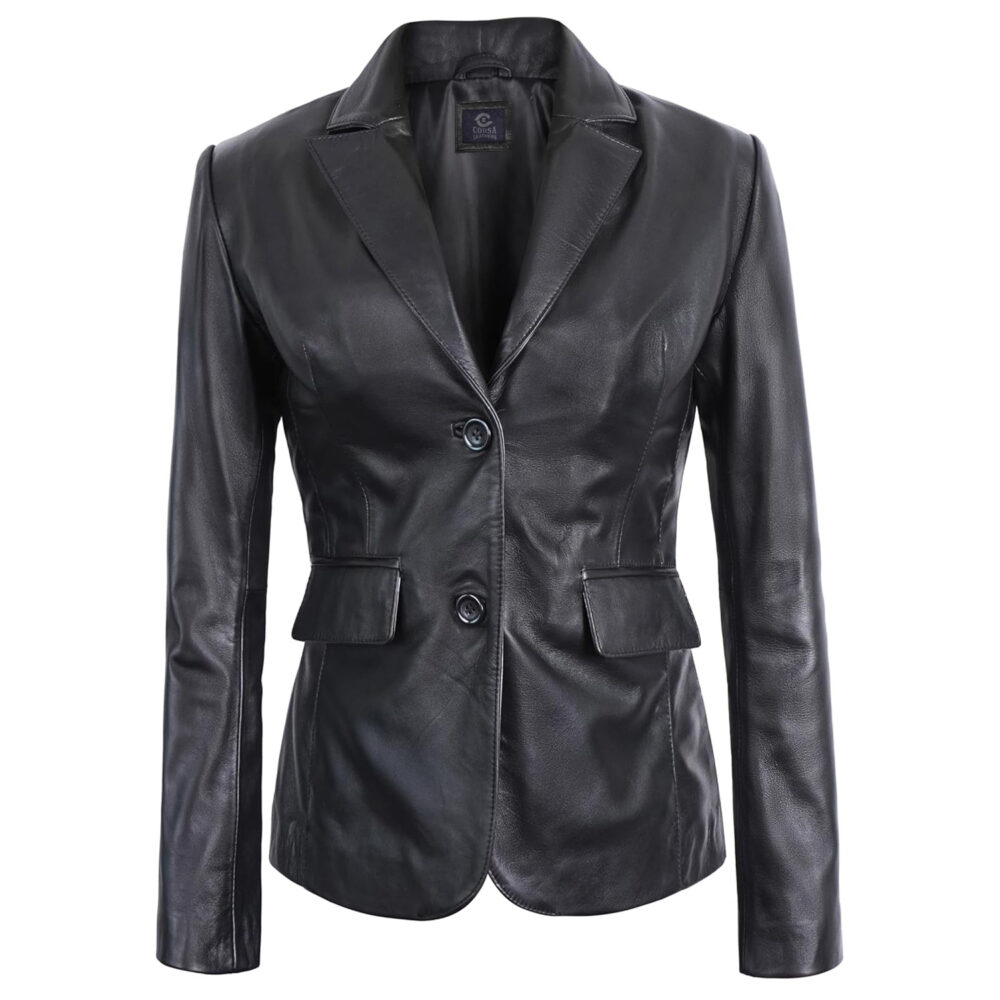 Leather Blazer Premium Western Outerwear for Stylish Ranch & Rodeo Wear