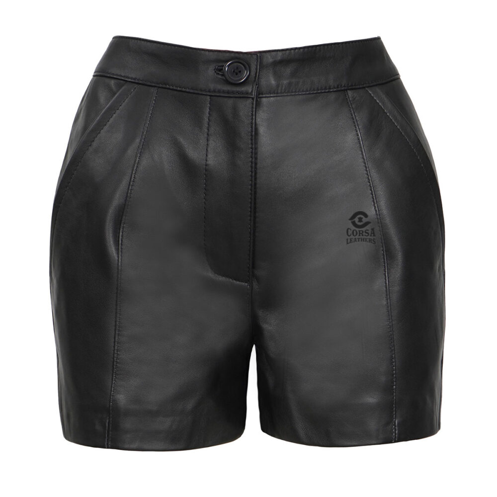 Slim Fit Leather Shorts  Modern Cut for Streetwear & Fashion