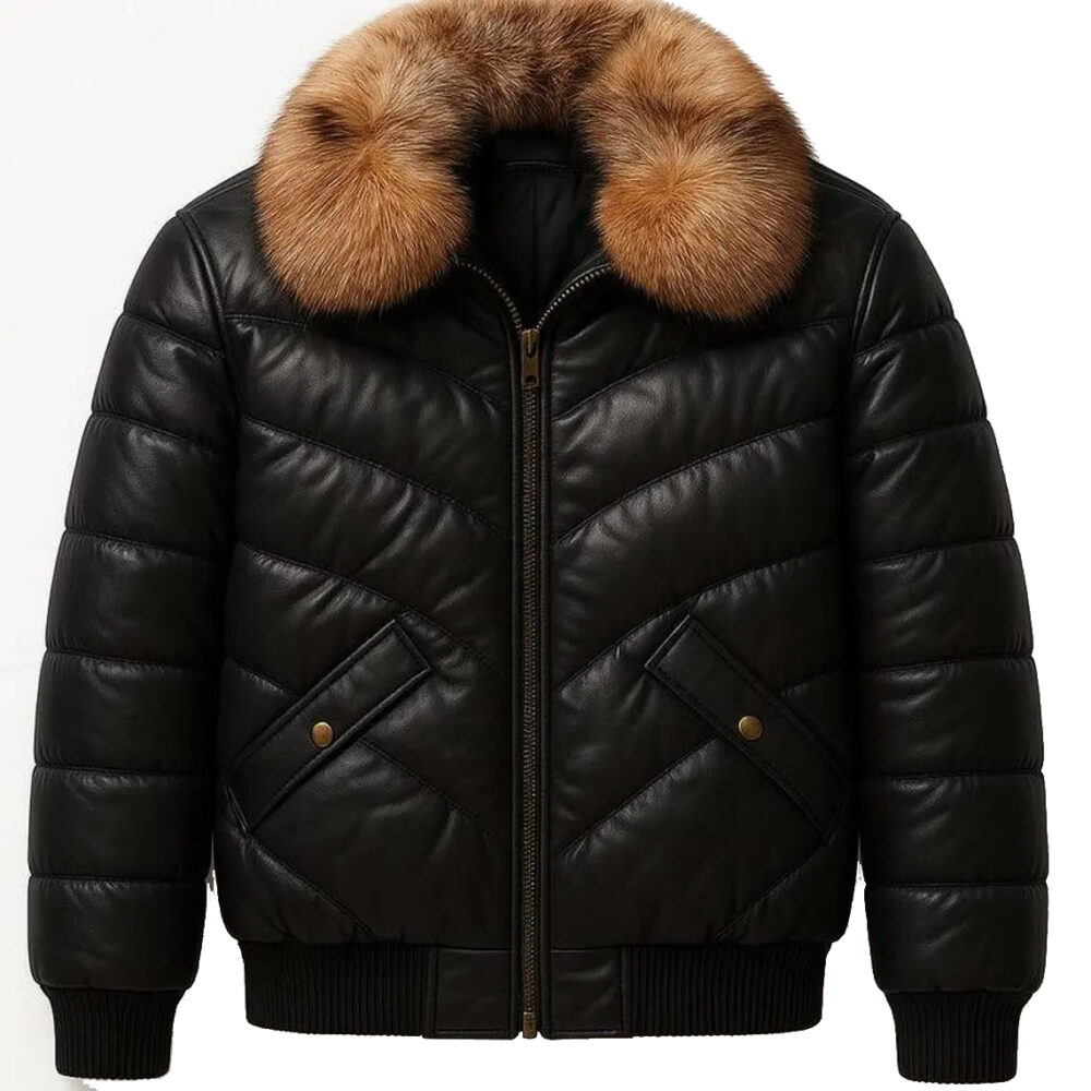 Fur Lined Leather Jacket  Extreme Cold Protection
