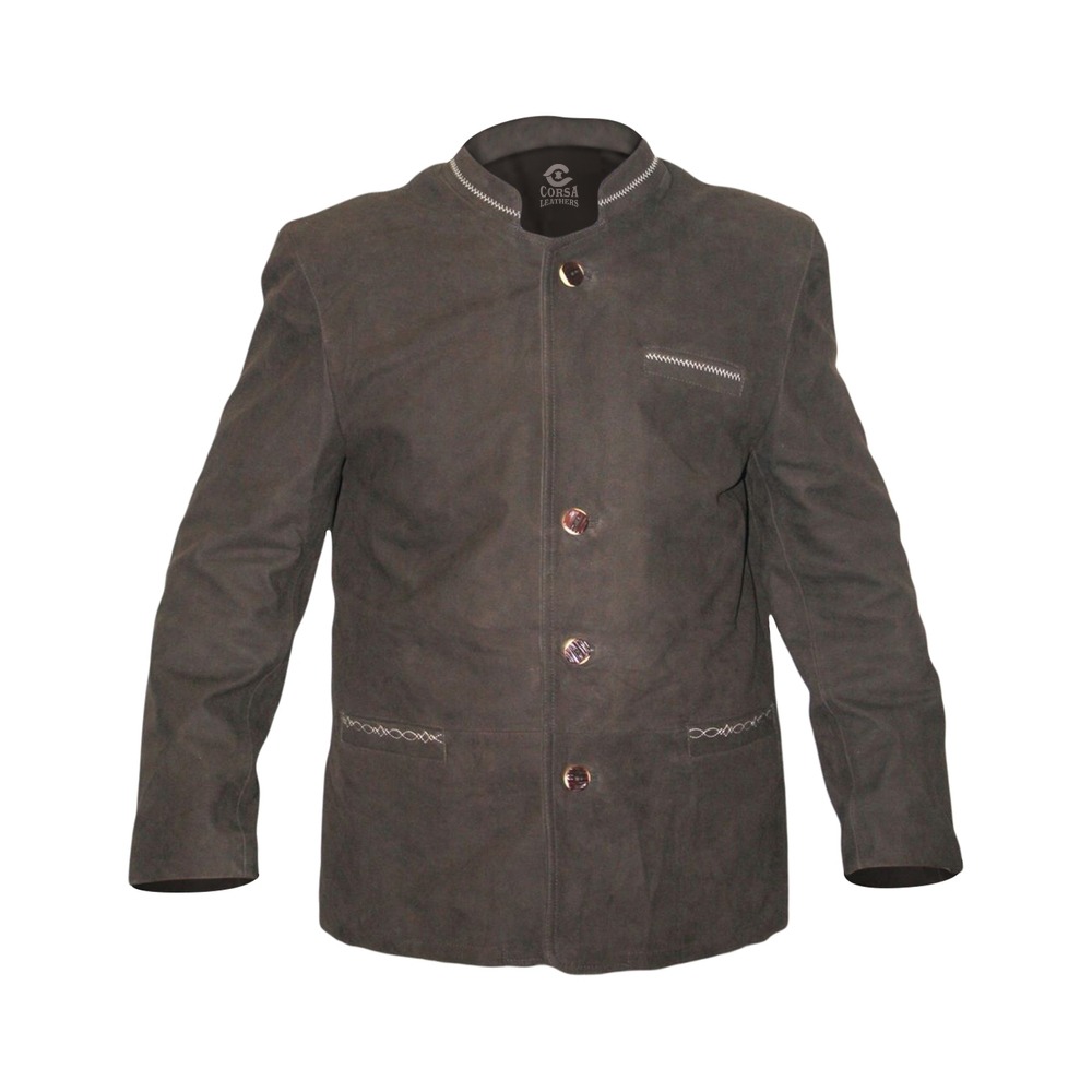 Custom Bavarian Jacket Logo Branded Leather Outerwear